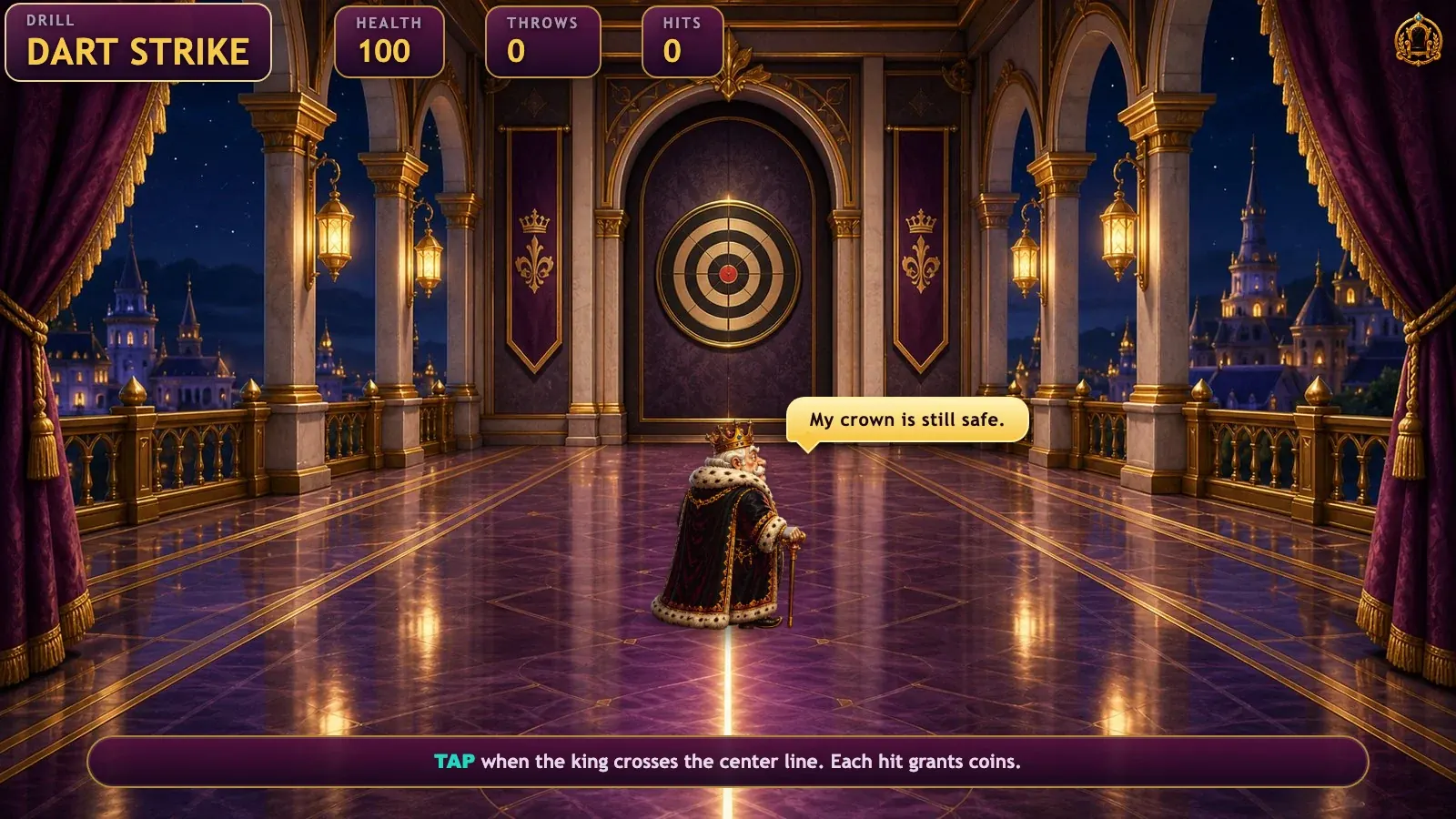 The old king taunting with the speech bubble Was that meant for me?